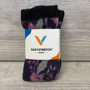 Viasox EasyStretch Non Binding Diabetic High Knee Socks Sm/Med Dark Lavender C3